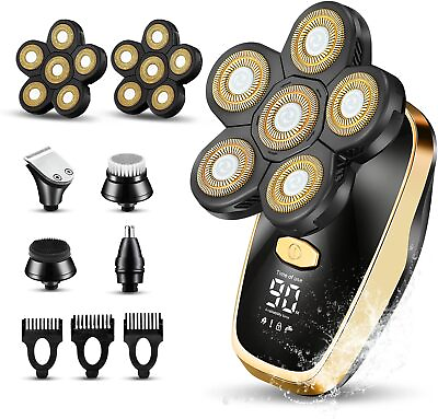 #ad Head Shavers Bald Men Rotary Electric Cordless Shaver for Men Multifunctional $120.00