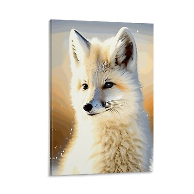 #ad Fox Cute Animal Art Modern Canvas Poster Family Decor Framed Living Room Decor $75.00