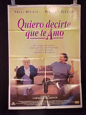 #ad FRENCH KISS 1995 MEG RYAN * KEVIN KLINE * ARGENTINE 1sh MOVIE POSTER $20.00