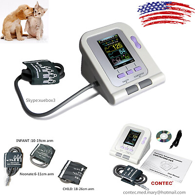 #ad Veterinary cat dog animal Blood Pressure Monitor3 CuffsPC Software CONTEC US $64.99