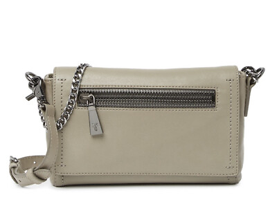 #ad FRYE Lena Chain Leather Crossbody Bag In Gray $189.00