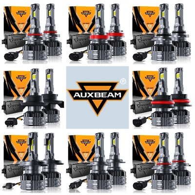 #ad AUXBEAM F22 110W LED Headlights 9005 9006 9007 9012 H4 H7 H11 H13 5202 H10 9140 $19.49