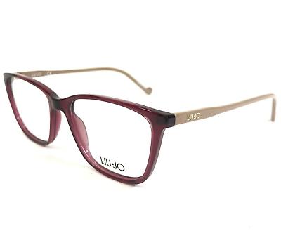 #ad Liu Jo Eyeglasses Frames LJ2716 505 Beige Brown Clear Purple Cat Eye 52 16 140 $69.99