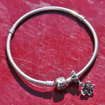 #ad Authentic Pandora Ale 925 sterling silver 8.25quot; bracelet w charm 18.7gr N2629B $129.00