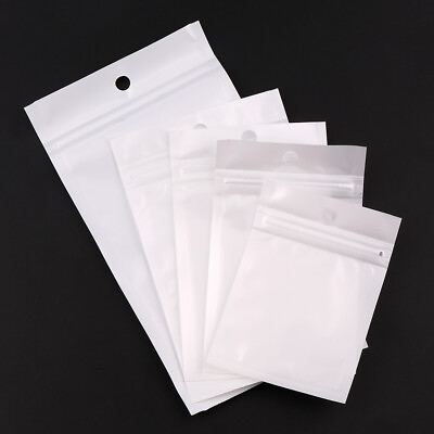 #ad White Clear 5 Mil Self Seal Zipper Reclosable Ziplock Bagsw Hang Hole 3.5quot;x6.3quot; $69.99