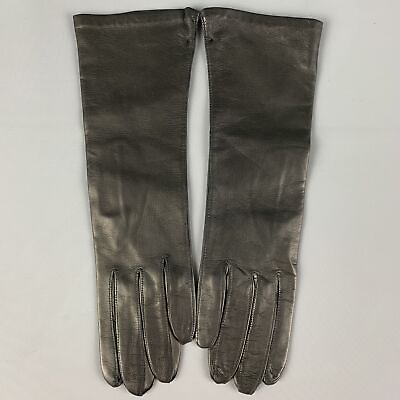 #ad MADOVA Waist Size 6.5 Black Leather Gloves $57.60