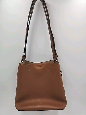 #ad Kate Spade Marti Bucket Leather Handbag Gingerbread Brown. $99.99