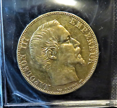 #ad 1854A France Gold 20 Francs XF AU $489.00
