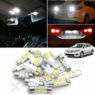 #ad 8x LED Light Kit Interior Package Reverse Bulbs for Toyota Corolla 2003 2016 $12.99