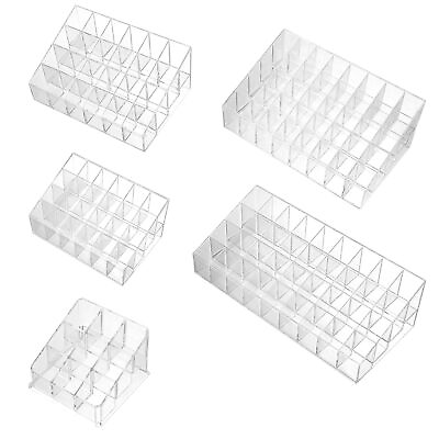#ad Clear Lipstick Display Holder Acrylic Cosmetic Organizer Makeup Storage Case $16.92