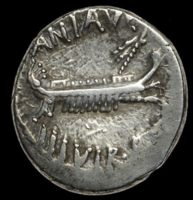 #ad 32 31BC Mark Antony Denarius Roman Coinage mobile military mint Leg VI $745.75