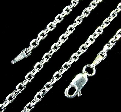 #ad 2.7MM Solid 925 Sterling Silver Italian Anchor Link Cable Chain Made in Italy $32.96