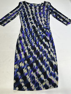 #ad Womens Boss Hugo Boss Long Sleeve Multicolor Dress Size 9 NEW $149.99