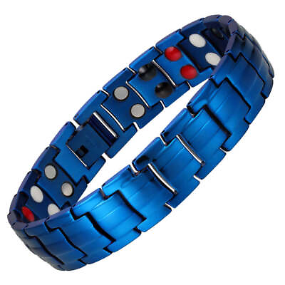 #ad New Blue Magnetic Bracelet men women Balance Energy Power Arthritis Pain relief $31.17