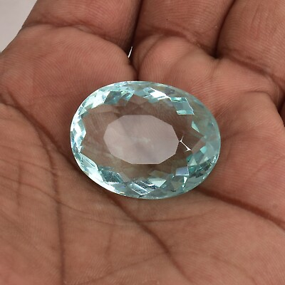 #ad Oval Cut 54.00 Ct Aquamarine Greenish Blue Jewelry Gemstone For Pendant AND Ring $18.74