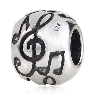 #ad Music Note Charm 925 Sterling Silver Charm Art Charm fit for DIY Charm Bracel... $22.58