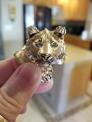 #ad Custom Gold Silver Lion Pendant Made By Jeweler Daniel Toledo $600.00