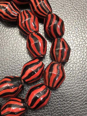 #ad Vintage Venetian African Fancy Glass Beads Awesome Glass Beads Strand $48.00