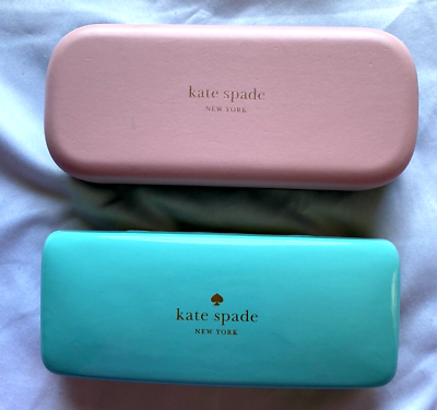 #ad 2 Kate Spade Eyeglass Sunglasses Shell Cases Pink Green Turquoise Green $12.00