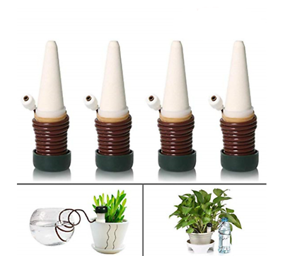 #ad Terracotta Plant Watering Stakes Automatic Plant Self Watering Spikes of 4 Pack $6.99