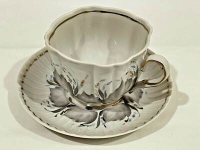 #ad Russian Porcelain Coffee Espresso Cup and Saucer Set Fenix Kislovodsk $14.99