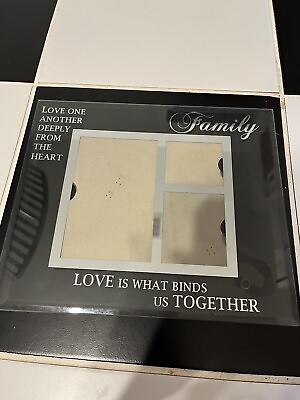 #ad A. C. Moore Hampton Glass Photo Picture Frame: Love Is What Binds Us Together $14.00