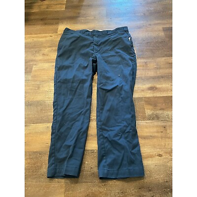 #ad Dickies Navy Blue Original Straight Leg Flat front Work Pants Men’s size 42X30 $14.99