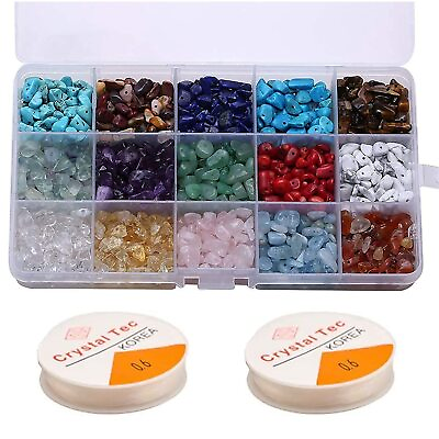 #ad Topwon Gemstone Beads for Jewelry Making Kit 750 Pcs Natural Crystal Irregula... $16.77