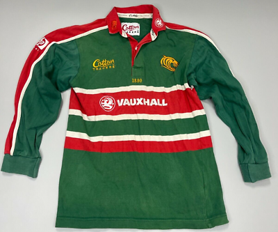 #ad Leicester Tigers Home Rugby Shirt 2001 2003 Sz S Small GBP 49.99