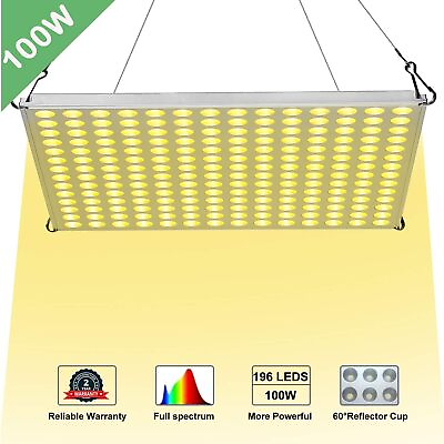 #ad LED Grow Light 100W Full Spectrum Grow Light Lamps Bulbs for Indoor Plants $19.99