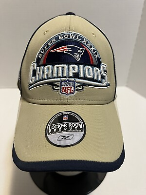 #ad New England Patriots Super Bowl XXXIX 39 Champions Reebok NFL Locker Room Hat $19.90
