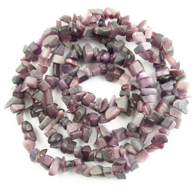 #ad Purple Cat Eye Gem Freeform Loose Beads 30 inch TJ91946 $20.99