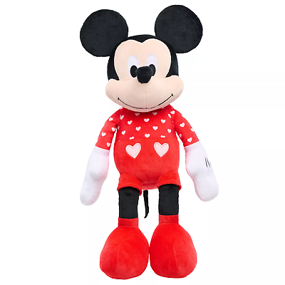 #ad Disney Mickey Mouse Valentines Plush by Just Play 19 inches Hearts New $17.99