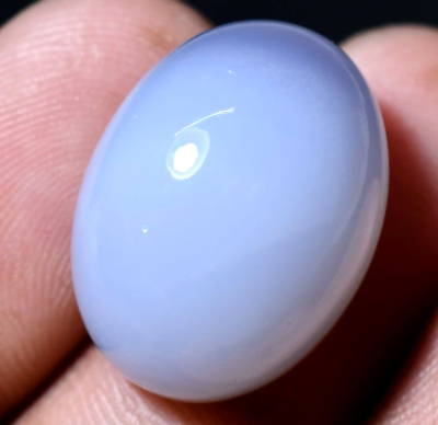 #ad 28.25 Ct Rare Natural Blue Chalcedony Certified Polished Crystal Quartz Gemstone $19.99
