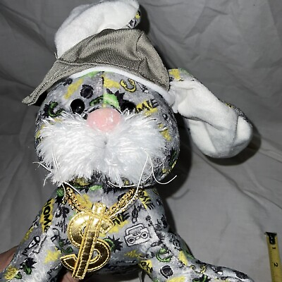 #ad Gang Webkinz Rockerz Bunny 8quot; Plush Hip Hop Rabbit Rapper With Gold Chain Rare $6.99
