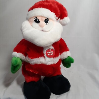 #ad 11quot; Animated Talking Laughing Giggling Santa Claus Plush Christmas Figure Xmas $27.22