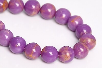 #ad 7MM Genuine Natural Purple Phosphosiderite Beads Grade A Round Loose Beads 7.5quot; $7.01