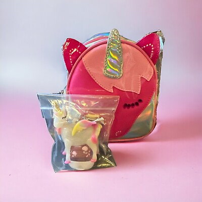 #ad BathBody Works Unicorn Bundle Unisex Pink Silver Backpack Pocketbac Holder Fun $24.98