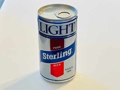 #ad Beer Can Sterling Light Bottom Opened Aluminum Can $8.00
