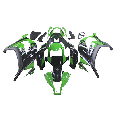 #ad ABS Fairing Kit for Kawasaki ZX10R Ninja ZX 10R 2011 2015 Body Kit Black Green $381.95
