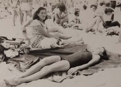 #ad Photo Bronx NY Orchard Beach Pretty Women Bathing Suits Pelham Bay Park Vtg #11 $16.99