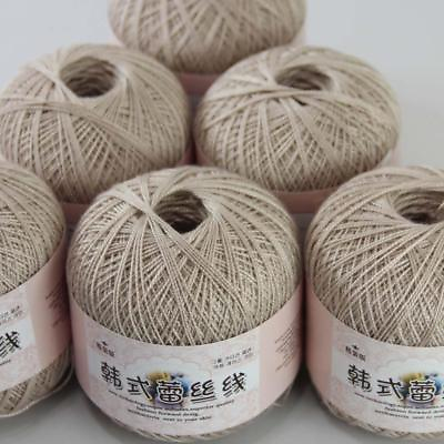 #ad Sale Cotton Crochet Yarn No.8 Craft Tatting Hand Knit Embroidery 50grX6Balls 121 $19.17