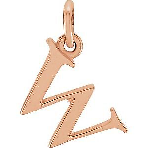 #ad 18K Rose Gold Plated Sterling Silver Lowercase Initial W Pendant for Women $61.50