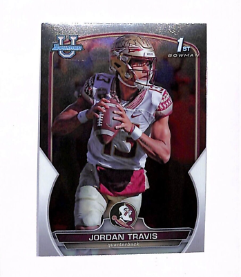 #ad Jordan Travis 2022 Bowman University Chrome 1st #31 Florida State Football Card $2.50