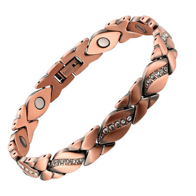 #ad Gorgeous Crystal Copper Magnetic Bracelet Arthritis Pain Relief Energy Stress $42.15