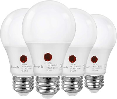 #ad DEWENWILS 4Pack Light Sensor Bulbs LED Outdoor Light Bulb Automatic On Off 5000K $14.99