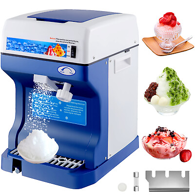 #ad VEVOR 265LBS H Commercial Ice Shaver Ice Crusher Snow Cone Machine PC Paddles $109.99