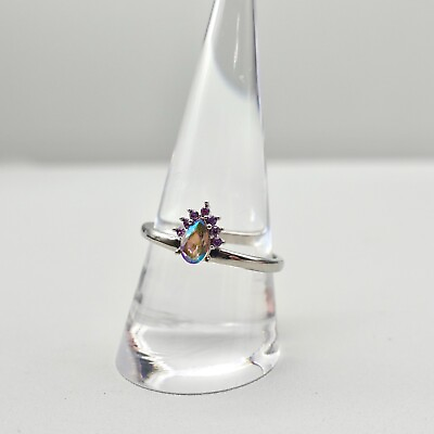 #ad Fragrant Jewels Ring Carnaval Collection Iridescent Pear Shaped Crystal Size 10 $15.99