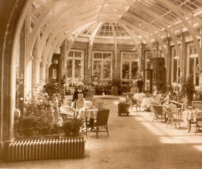 #ad DEANSTON HOUSE HOTEL DOUNE THE CONSERVATORY 1930s MOUNTED ART PRINT PICTURE GBP 8.00