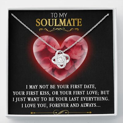 #ad To My Soulmate Necklace Engagement Gift Xmas Birthday Gift for Wife Girlfriend $29.99